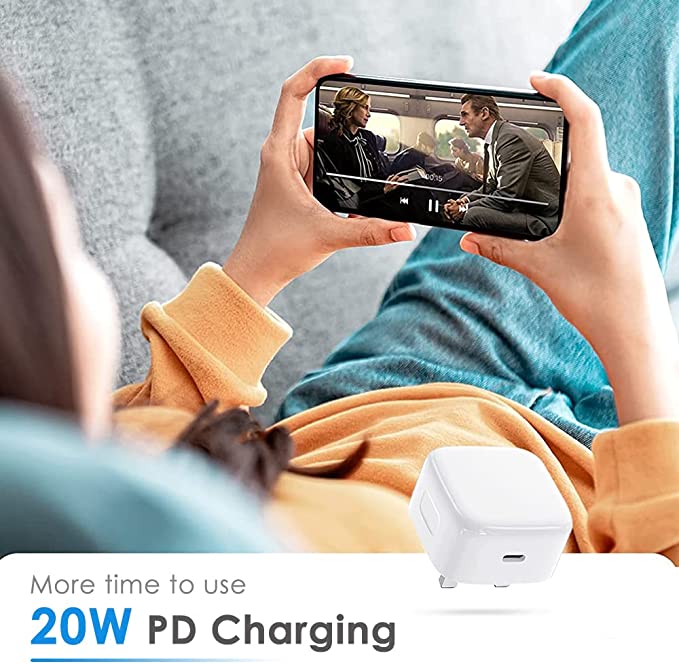 20W USB-C Fast Charger - 3 Pin Charger - Image 5